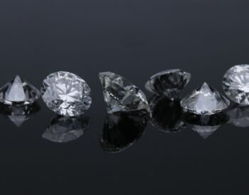 diamonds on black surface