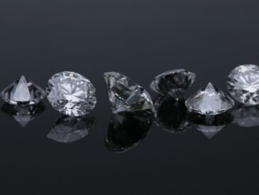 diamonds on black surface