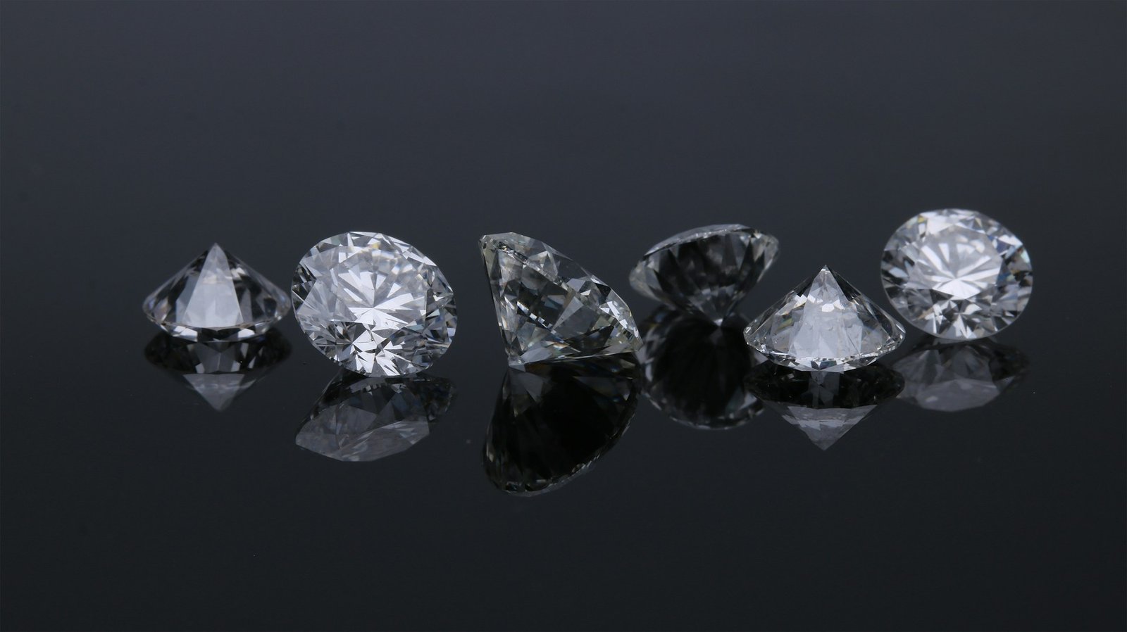 diamonds on black surface