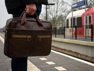 a man holding a brief case