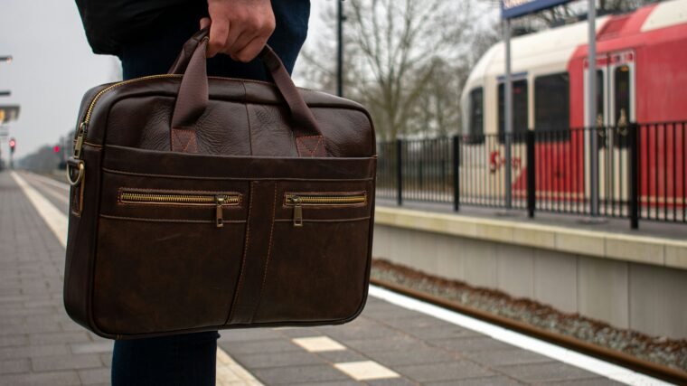 a man holding a brief case