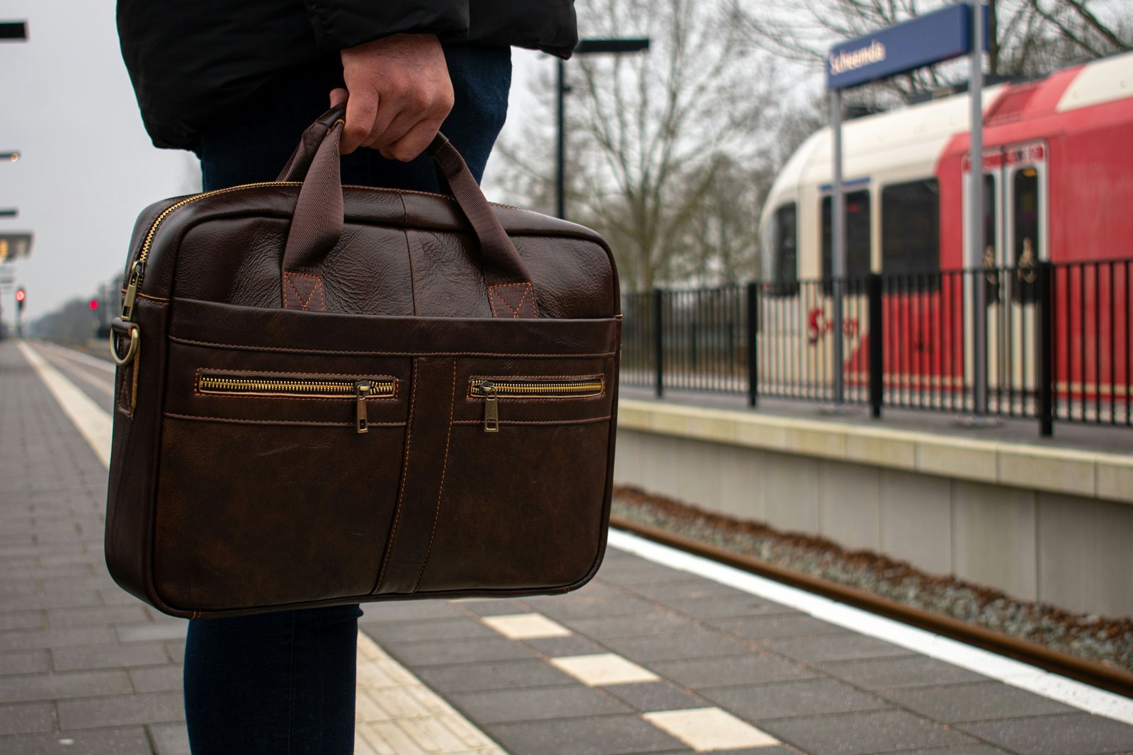 a man holding a brief case